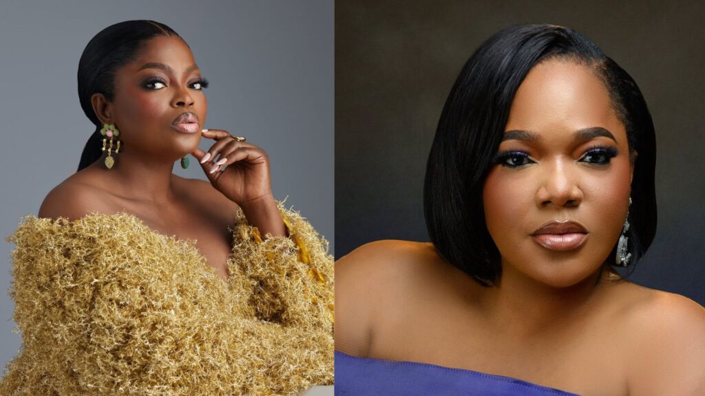 Viral moment Funke Akindele publicly ignores Toyin Abraham at The Return of Arinzo movie premiere (Watch)