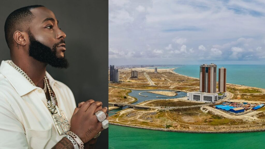 Davido shows off the construction of his ongoing 20 rooms mansion in Eko Atlantic worth billions naira (Video)